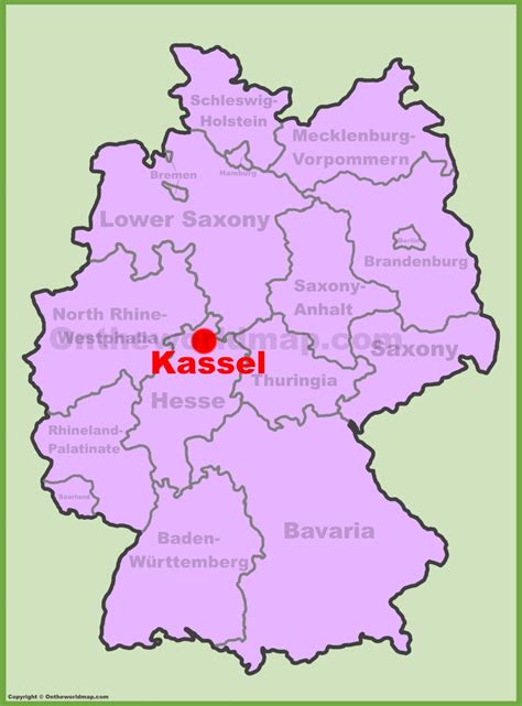 hesse kassel germany map